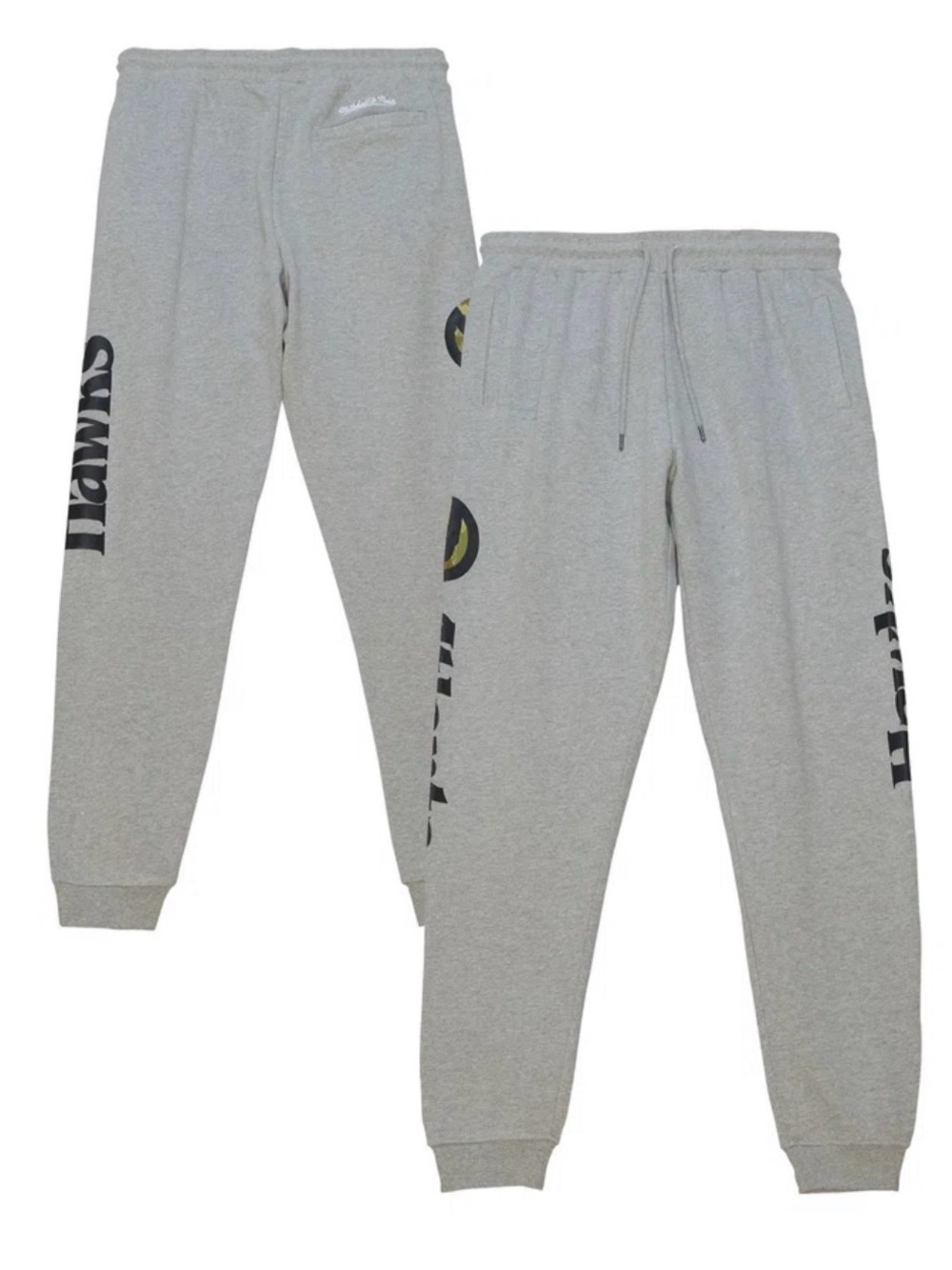 ATL Hawks Mitchell & Ness Gray Ghost Green Camo Sweatpants, Men’s XS